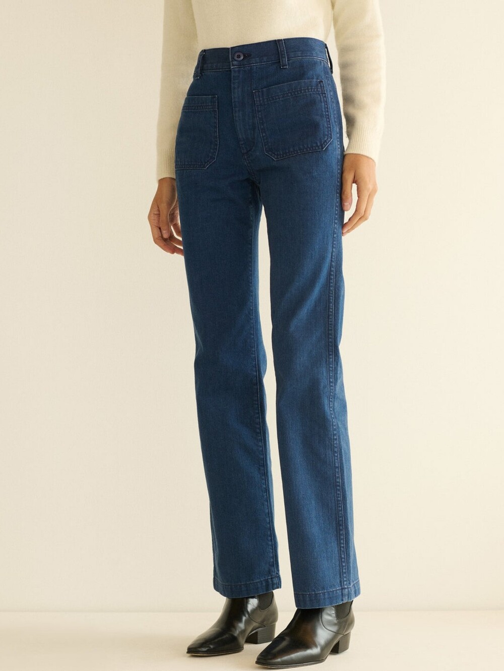 DOEN NWT MARITIME MID RISE JEAN IN SIRENES WASH US 25